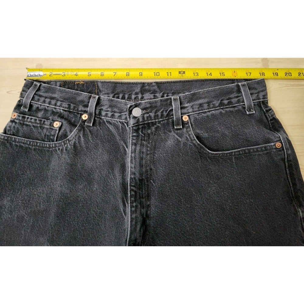 VTG Levi's 550 Relaxed Fit Jeans Men's 38x32* (36x31) Black Baggy Denim Y2K - Picture 8 of 16